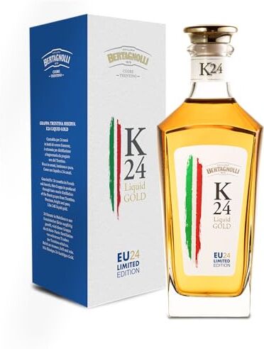 Distilleria Bertagnolli K24 Liquid Gold Grappa Riserva 24 mesi barruque, 42% vol., 700ml, Limited Edition EURO 2024