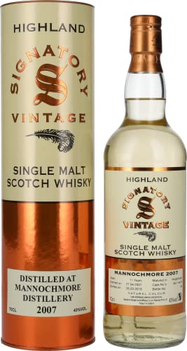 Signatory Vintage MANNOCHMORE 13 Years Old Highland Single Malt 2008 43% Vol. 0,7l in Giftbox