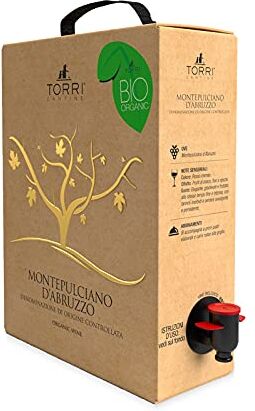 Torri Cantine Vino rosso Bag In Box Montepulciano d'Abruzzo DOC Biologico 3 Litri