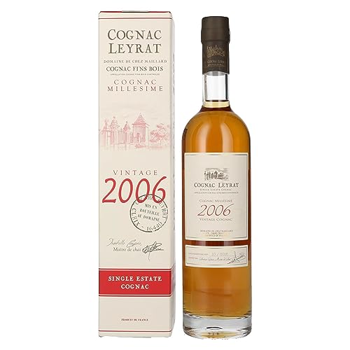 Cognac Leyrat Single Estate Cognac Vintage 2006 41,8% Vol. 0,5l in Giftbox