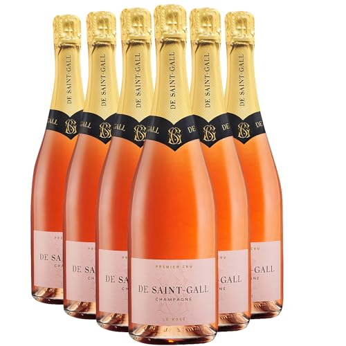 Generico Champagne Premier Cru Le rosato Brut De Saint-Gall DOP Champagne Francia Vitigni Chardonnay,Pinot Noir 6x75cl