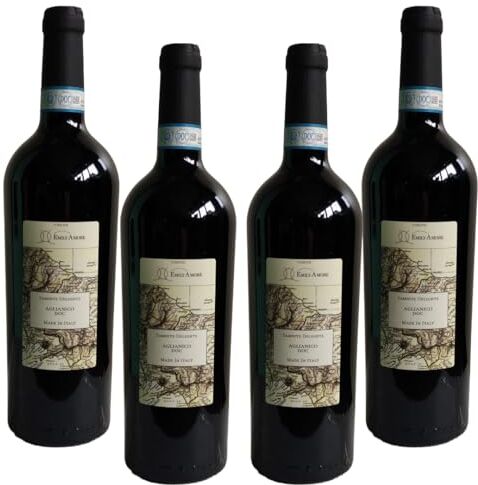 Emily Amore Aglianico Sannio Barricato Doc    Vino Rosso di Campania   Box 4 Bottiglie   Idea Regalo