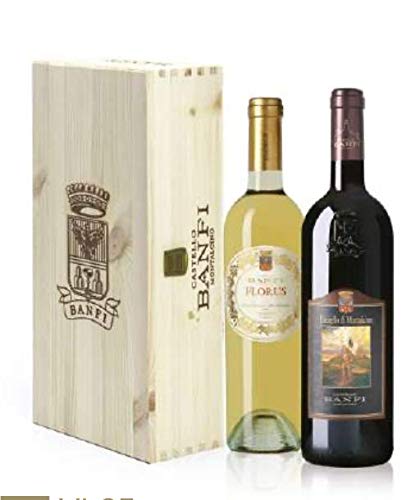 Zeus Party Cassetta Degustazione -Banfi- Brunello Di Montalcino DOCG + Florus Moscadello Di Montalcino DOC 75 cl Ottima Idea Regalo !