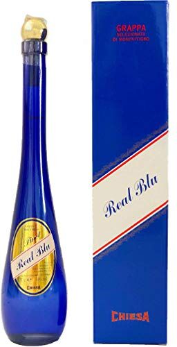 CHIESA CONFEZIONE REGALO GRAPPA REAL BLU PINOT  cl 50 Vol 40% con ASTUCCIO