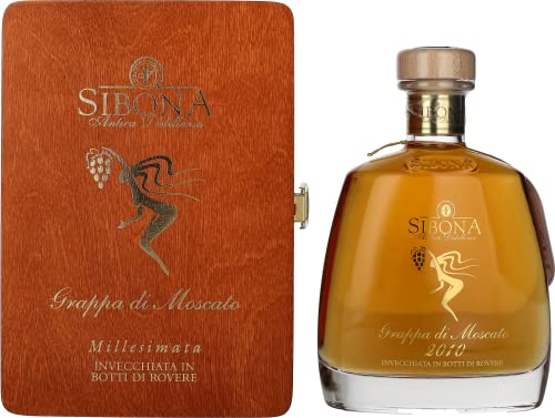 Sibona Riserva Speciale Grappa Di Moscato Millesimata 2010 44% Vol 0.7 l in Holzkiste