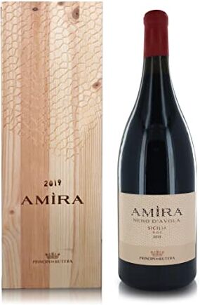 PRINCIPI DI BUTERA Vino Rosso Amìra Nero d'Avola Sicilia DOC 2019, Cassetta di Legno, Magnum 3 Lt