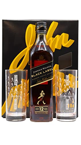 Hard To Find Johnnie Walker Glass Pack Black Label 12 year old Whisky
