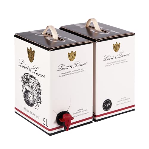Luvit & Lumoè Merlot IGT Veneto  Vino Rosso Italiano   Bag in Box   2 X 5 Litri = 13 Bottiglie