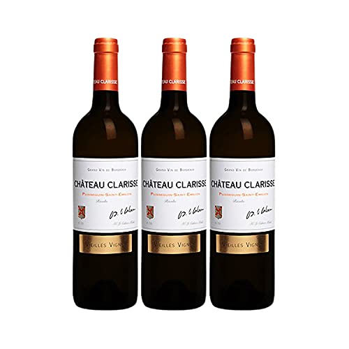 Generico Château Clarisse Vieilles Vignes rosso 2014 DOP Puisseguin-Saint-Emilion Bordeaux Francia Vitigni Merlot 3x75cl