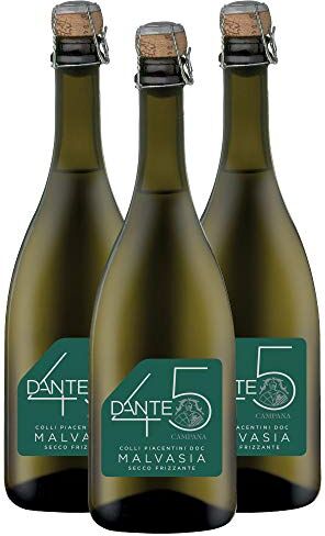 Dante 45 Malvasia Colli Piacentini Doc Secco Frizzante  confezione da 3 bottiglie