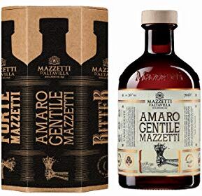 Mazzetti AMARO GENTILE in CONFEZIONE REGALO    d'Altavilla di Monferrato   Un amaro delicato e di classe, un elisir di 13 erbe, bacche e radici  70cl