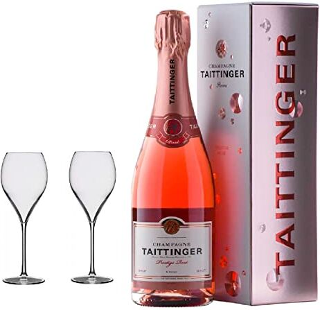 Zeus Party Champagne Taittinger Brut Prestige Rosé Magnum con due Flutès da Champagne