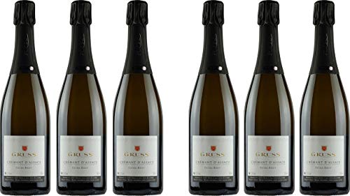 Domaine Gruss & Fils Crémant d'Alsace Extra Brut Pinot bianco e Auxerre 80%, Riesling 20% 12,5% (6 X 0,75 l)