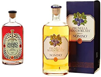 Nonino Distillerie , Amaro  Quintessentia, Liquore d'erbe nobilitato da Acquavite d'Uva & Distillerie, Prunella Mandorlata Liquore leggero e delicato bottiglia in vetro da 700 ml