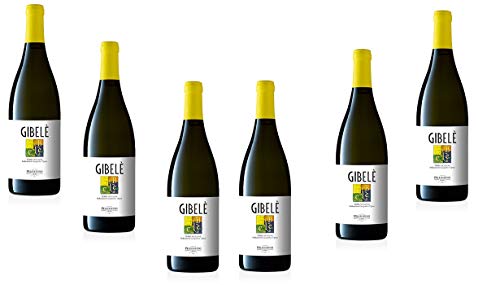 sicilia bedda Terre Siciliane IGT Zibibbo Secco Gibelè Pellegrino 2019 Confezione 6 Bottiglie di Vino Zibibbo Pellegrino