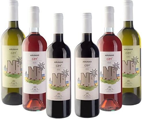 capoano G&G Cantine Arumar Cirò Vino DOP Made in Italy 6 Bottiglie da 750 ml (Kit 3 Vini)