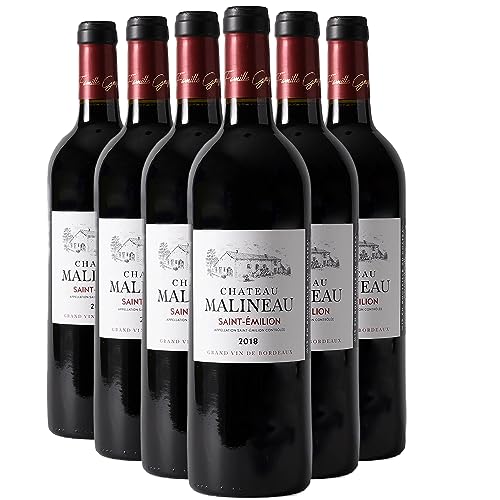 Generico Château Malineau Saint-Emilion rosso 2018 DOP Bordeaux Francia Vitigni Merlot 6x75cl