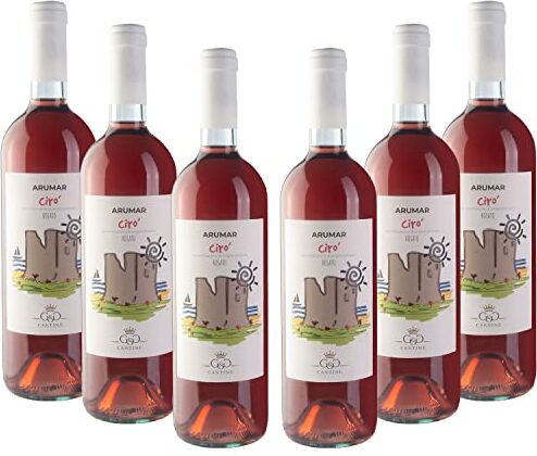 capoano G&G Cantine Arumar Cirò Vino Rosato DOP Made in Italy 6 Bottiglie da 750 ml 13% Vol – Vino Rosè 100% Gaglioppo per Piatti di Pesce o di Carni Bianche