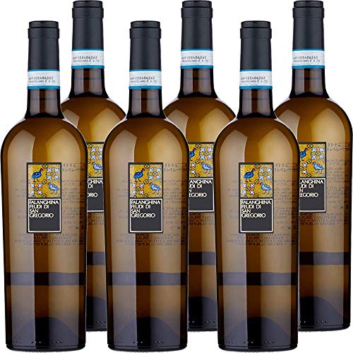 Feudi di San Gregorio Falanghina    Confezione da 6 Bottiglie da 75 Cl   Vino Bianco   I Vini della Campania   Idea Regalo