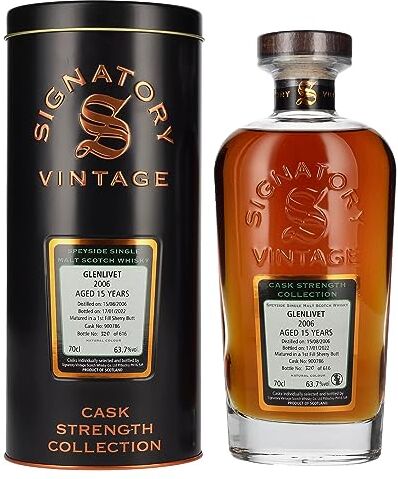 Signatory Vintage GLENLIVET 15 Years Old Cask Strength 2006 63,7% Vol. 0,7l in Tinbox