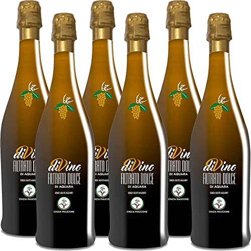 Cinzia Maucione Vino Bianco Moscato Filtrato Dolce   Divino   6 Bottiglie 75Cl   Senza Solfiti Aggiunti   Uve da Allevamento Biologico   Parco Nazionale del Cilento   Produzione Naturale