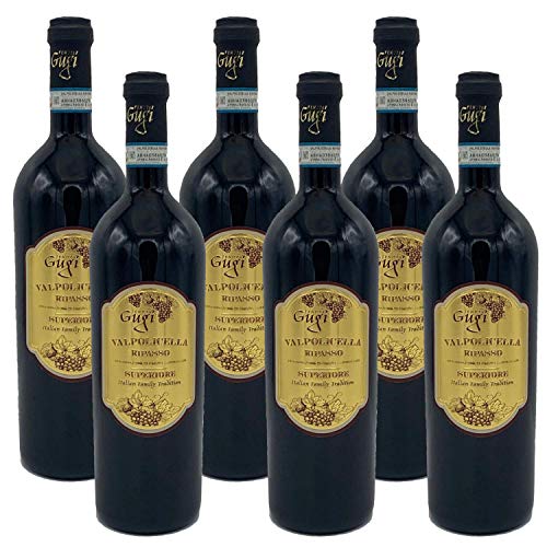 al canevon Valpolicella Ripasso DOC Superiore Valle Dillasi Tenute Gugi Vino Rosso Rubino prodotto Verona rifermentato sulle vinacce dell'Amarone (6 Bottiglie)