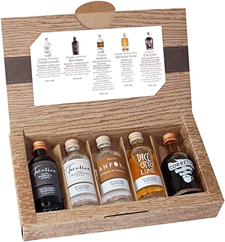 Marzadro idea regalo " 4 Set degustazione Mignon" da 5bt x5 cl.+ invito per 5 persone in Distilleria