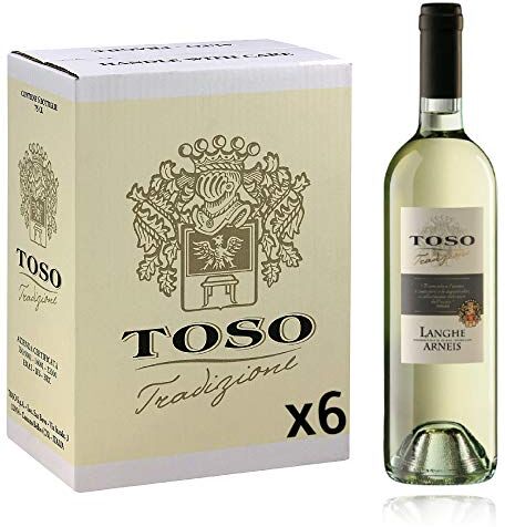 Toso S.p.a Toso Vino Bianco Langhe DOC Arneis, Piemonte, 6 bottiglie, 6 x 750ml