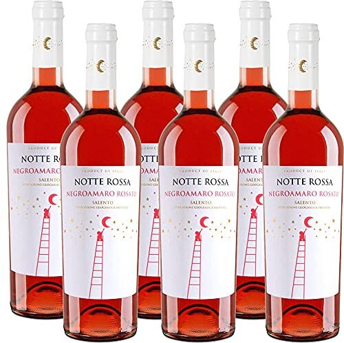 Notte Rossa Negroamaro Rosato Salento Igt   Rosè    Vino Rose Puglia   6 Bottiglie 75cl   Idea Regalo