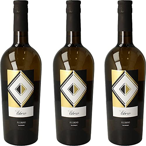 Ebrio Pecorino Abruzzo Igp    Cantine Orsogna   Vino Bianco Bio   3 Bottiglie 75Cl   Terre di Chieti   Idea Regalo