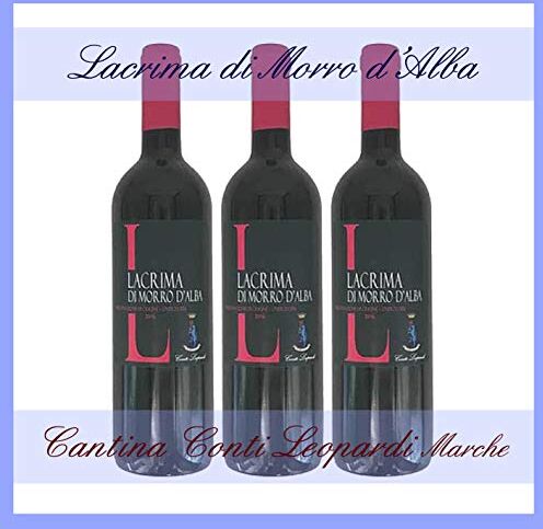 marche in italy 3x LACRIMA MORRO D'ALBA DOC 0,75 l. cantina Conti Leopardi Marche