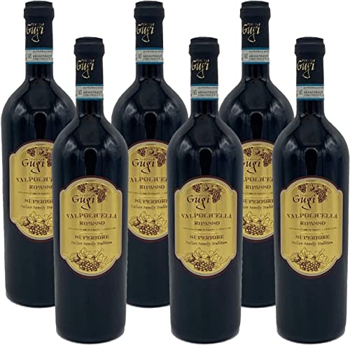 al canevon Valpolicella Ripasso DOC Superiore Valle Dillasi Vino Rosso Rubino prodotto Verona rifermentato sulle vinacce dell'Amarone (6 BOTTIGLIE)