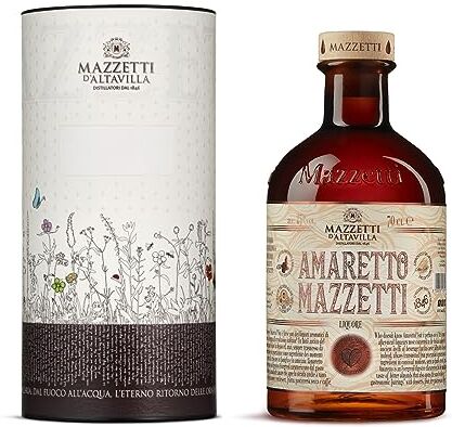 Mazzetti AMARETTO in CONFEZIONE REGALO    d'Altavilla di Monferrato   Il mitico e intramontabile digestivo dopo pasto dal inconfondibile gusto di mandorle amare   70 cl