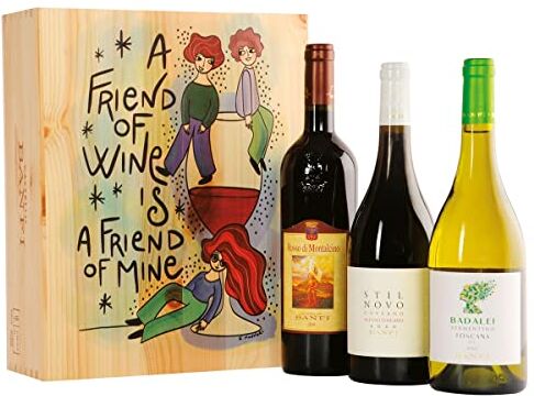 Banfi Cassetta A Friend Of Wine  con 3 Bottiglie Ottima Idea Regalo !