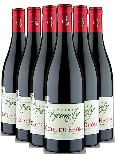 Genérico Côtes du Rhône tinto 2021 Domaine Brunely DOP Valle del Ródano Francia Variedades de uva Grenache,Syrah,Cinsault 6x75cl