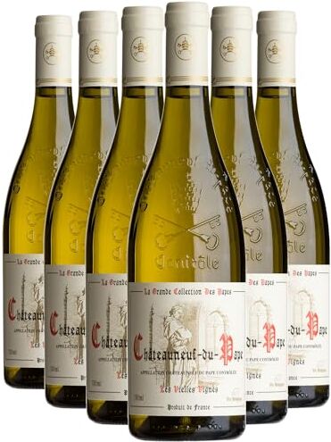 Generico Châteauneuf-du-Pape Cuvée Clément VI Les Vieilles Vignes bianco 2022 La Grande Collection des Papes DOP Valle del Rodano Francia Vitigni Grenache Blanc,Roussanne,Clairette 6x75cl