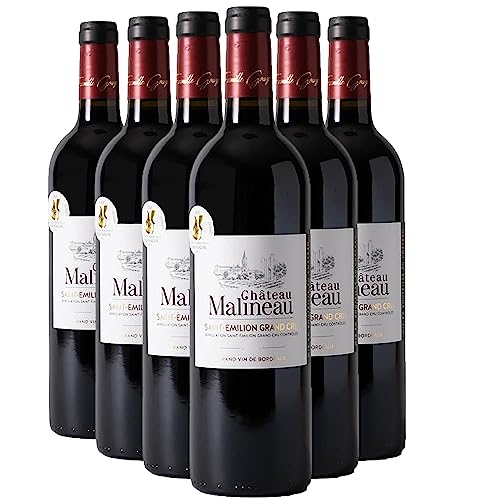 Generico Château Malineau Saint-Emilion Grand Cru rosso 2016 DOP Bordeaux Francia Vitigni Merlot 12x75cl