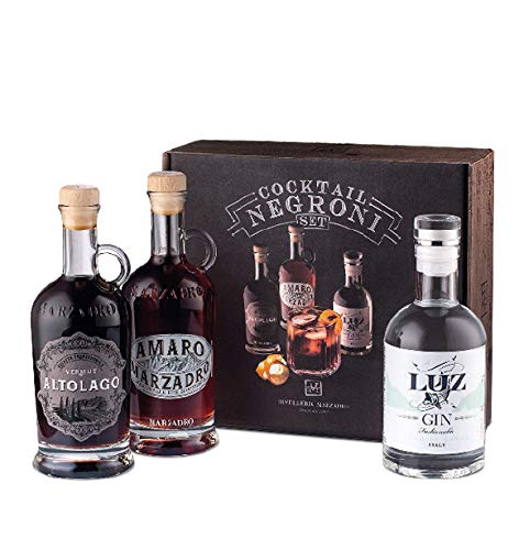 Marzadro Set Degustazione Cocktail Negroni : Amaro , Luz Gin, Vermut Altolago • 3x20cl