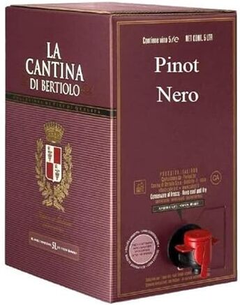 LA CANTINA DI BERTIOLO PINOT NERO IGP TREVENEZIE VINO ROSSO BAG IN BOX 5 LT