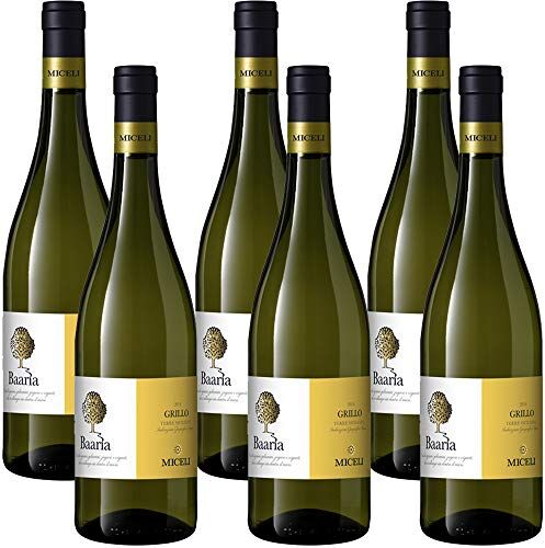 Baaria Grillo IGT Terre Siciliane   Cantina Miceli   Vino Bianco della Sicilia   6 Bottiglie 75Cl   Idea Regalo