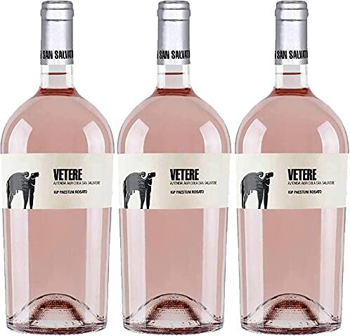 San Salvatore Paestum Aglianico Rosato Igt Vetere      Vino Rosè Campania   3 Bottiglie 75 cl   Eccellenza Cilento   Idea Regalo