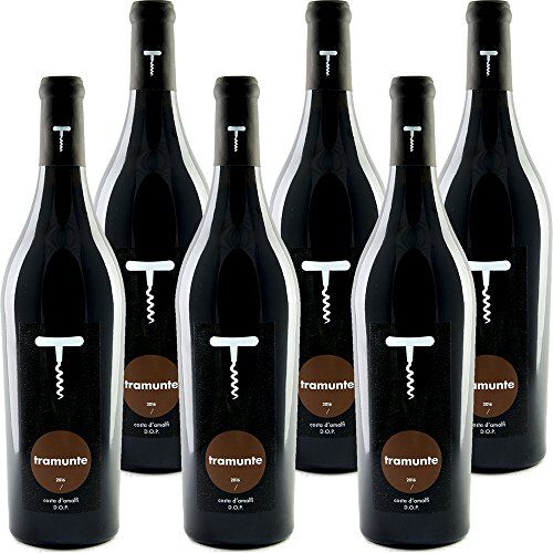 Cantina Tagliaferro Tramunte Vino Rosso   DOP Tramonti      Vini della Campania   Costa D'Amalfi   Confezione 6 Bottiglie da 75 Cl   Idea Regalo