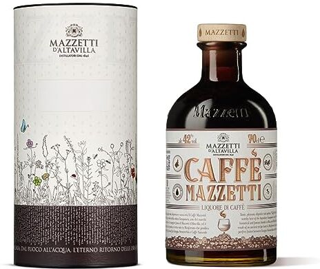 Mazzetti LIQUORE CAFFE' in CONFEZIONE REGALO    d'Altavilla di Monferrato   Una leggendaria ricetta che vede unire in un unico liquore la Grappa Stravecchia e il Caffè naturale   70 cl