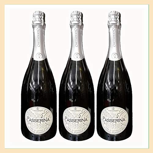 marche in italy 3x bottiglie vino Passerina Spumante BRUT DOC"Terre di Offida", cl 75, Cantine di Castignano, Castignano, Ascoli Piceno, Italy, prodotto tipico marchigiano