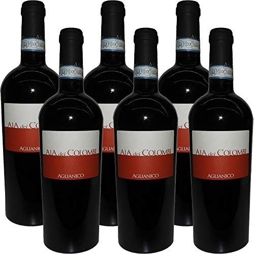 Aia Dei Colombi Aglianico DOC Sannio      Vino Rosso Campania   Confezione 6 Bottiglie da 75Cl   Idea Regalo