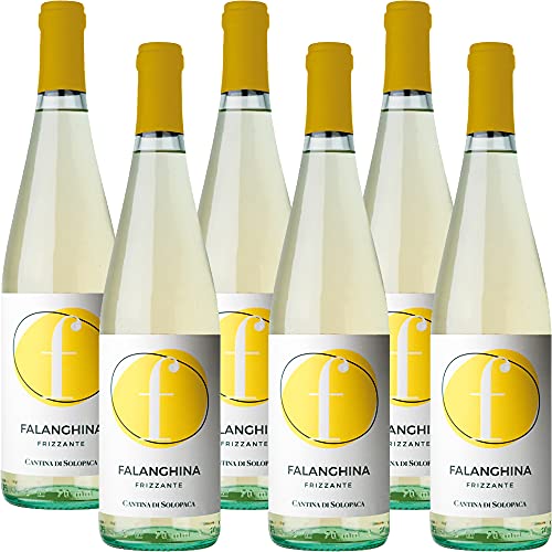 Cantine di Solopaca Falanghina del Beneventano Frizzante Igp      Vino Bianco Campania   Abbinamento Pizza   6 Bottiglie 75Cl   Idea Regalo