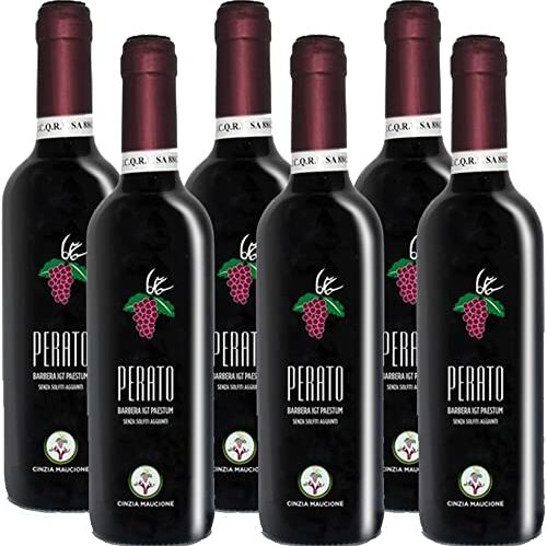 Cinzia Maucione Barbera Igt Paestum   Perato   Vino Rosso Fermo   6 Bottiglie 75Cl   Senza Solfiti Aggiunti   Uve da Allevamento Biologico   Parco Nazionale del Cilento   Produzione Naturale