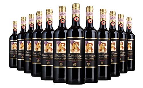 MONTEMAGGIO Vino Rosso Secco Biologico Toscano   Chianti Classico Riserva di    Affinamento Lungo   DOCG   Fresco e Ricco di Sapore   Merlot/Sangiovese   Regalo   Amanti del Vino   0.75L