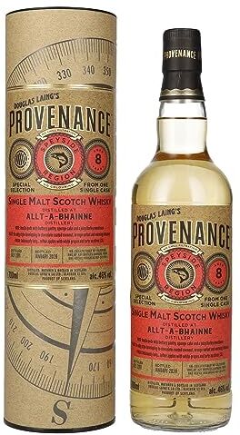 DOUGLAS LAING PROVENANCE Allt-A-Bhainne 8 Years Old Single Cask Malt 2011 46% Vol. 0,7l in Giftbox