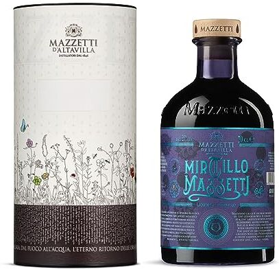 Mazzetti MIRTILLO in Confezione Regalo    d'Altavilla di Monferrato   Liquore di Mirtillo , un liquore soave, a bassa gradazione alcolica